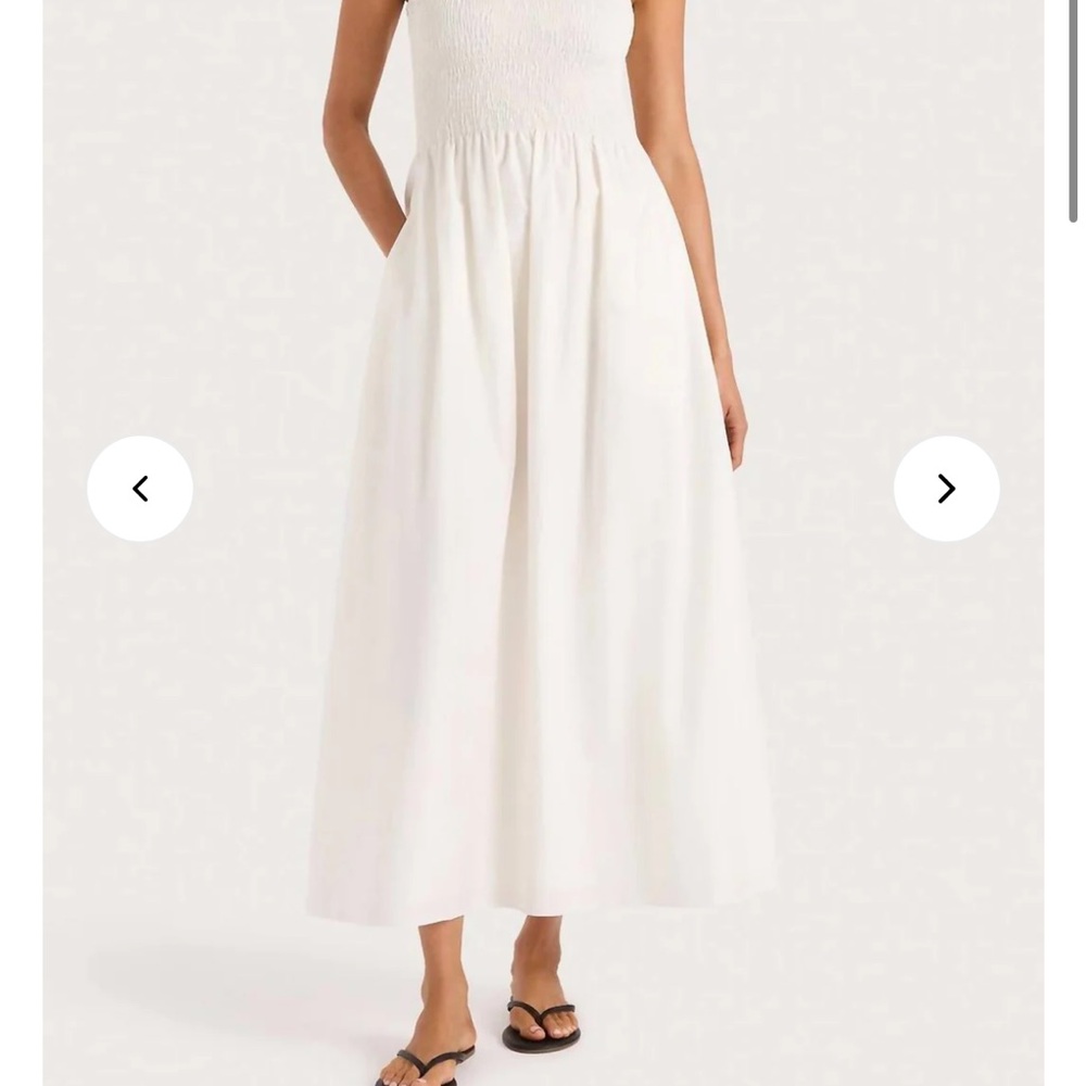 Faithfull The Brand - Jamie Midi Dress, Size 6, White - Picture 1 of 7